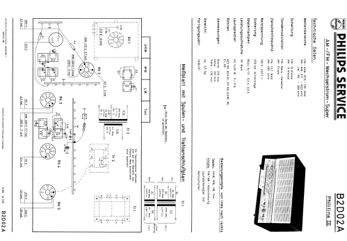 Philitina III B2D02A; Philips Radios - (ID = 1858032) Radio