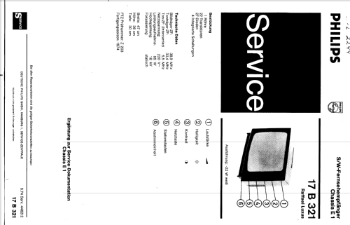 Raffael Luxus 17B321 Ch= E1; Philips Radios - (ID = 245628) Television