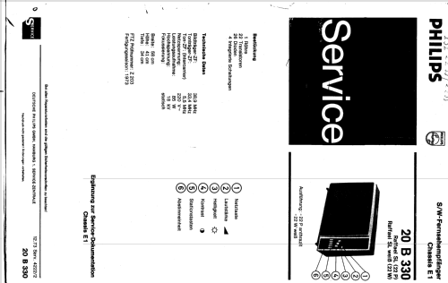 Raffael SL 20B330 Ch= E1; Philips Radios - (ID = 245617) Television