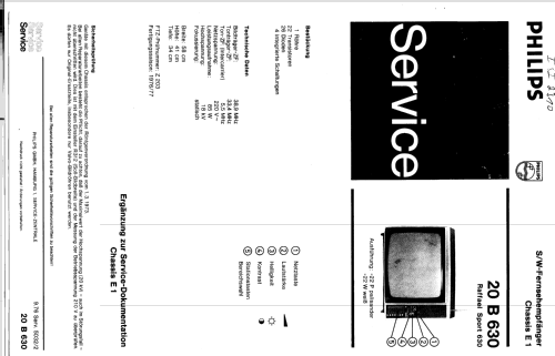Raffael Sport 20B630 Ch= E1; Philips Radios - (ID = 245609) Television