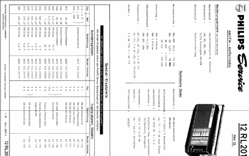 Rex SL 12RL201; Philips Radios - (ID = 169814) Radio