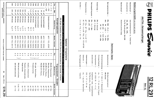 Rex SL 12RL291; Philips Radios - (ID = 1923303) Radio