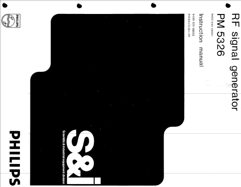 RF signal generator PM5326; Philips Radios - (ID = 806788) Equipment