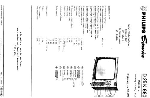 Rubens L D25K880 Ch= K6N; Philips Radios - (ID = 247953) Television