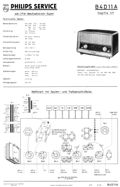 Sagitta 411 B4D11A; Philips Radios - (ID = 3037828) Radio