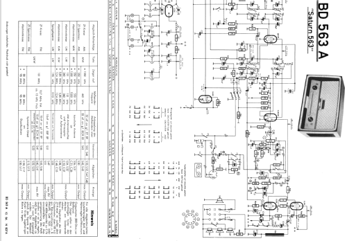 Saturn 563 BD563A; Philips Radios - (ID = 68766) Radio