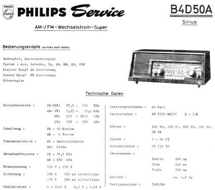 Sirius 450 B4D50A; Philips Radios - (ID = 469659) Radio