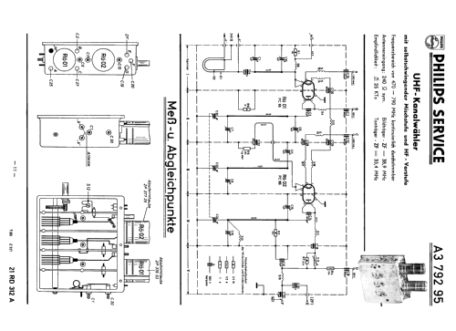 UHF Kanalwähler A3 792 95; Philips Radios - (ID = 1892812) mod-past25