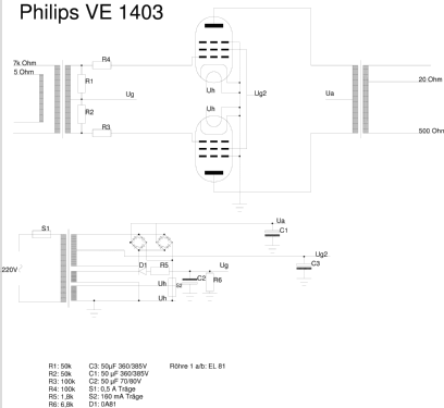 VE1403; Philips Radios - (ID = 762051) Ampl/Mixer