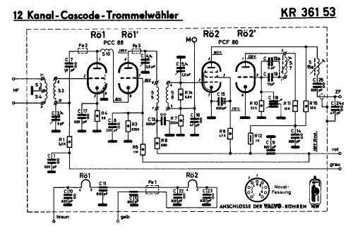 VHF Kanalwähler - VHF Channel Selector KR 361 53; Philips Radios - (ID = 1882437) mod-past25
