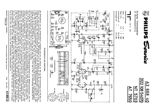 VHF Kanalwähler - VHF Channel Selector A3 668 40 - 3122 108 54070 - NT 5703 - AT 7650 -; Philips Radios - (ID = 1885660) mod-past25