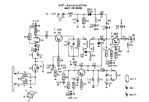 VHF Kanalwähler - VHF Channel Selector 4822 118 00292; Philips Radios - (ID = 1898795) mod-past25