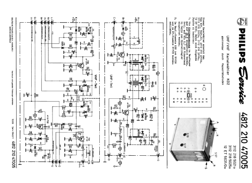 VHF/UHF Kanalwähler KD2 4812 210 47105 - 4812 210 47005 - 3112 218 50360 - 12ET5631/20; Philips Radios - (ID = 1863510) mod-past25