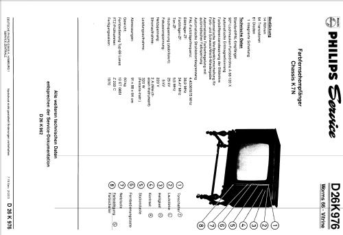 Worms 66 Vitrine - D26K976 Ch= K7N; Philips Radios - (ID = 249240) Television