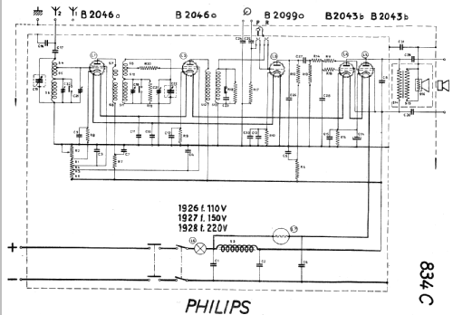 Super inductance 834C ; Philips - Schweiz (ID = 19315) Radio