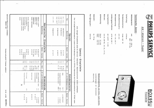 Picolette B0X95U /01K; Philips - Schweiz (ID = 598756) Radio