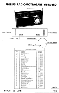 Eskort de luxe 66RL480 Ch= T15B; Philips, Svenska AB, (ID = 2883553) Radio