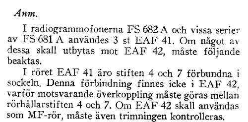 Radiogrammofon FS682A; Philips, Svenska AB, (ID = 2981933) Radio