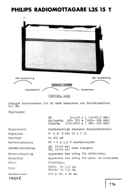 Trofe' L3S15T Ch= T7A; Philips, Svenska AB, (ID = 2889517) Radio