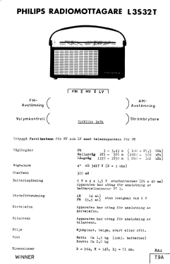 Winner L3S32T Ch= T9A; Philips, Svenska AB, (ID = 2887275) Radio