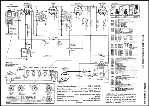 3-9AX Radio Phillips 66, Petroleum Co., build 1946, 2 schematics ...