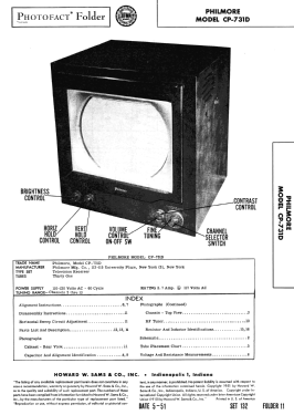 CP-731D; Philmore Mfg. Co. - (ID = 2919246) Television