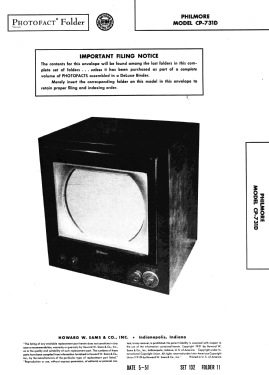 CP-731D; Philmore Mfg. Co. - (ID = 2919247) Television