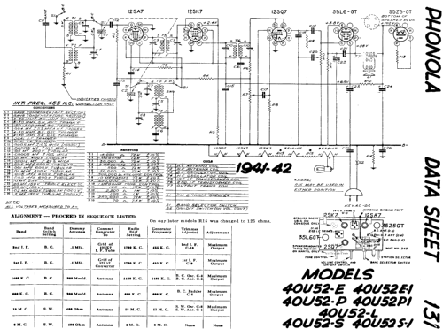 40U52-E ; Electrohome Dominion (ID = 797513) Radio