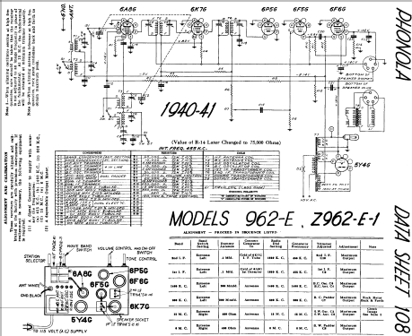 962-E-2 ; Electrohome Dominion (ID = 795893) Radio