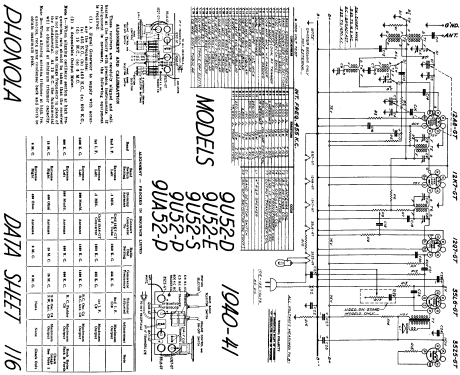 9UA52-P ; Electrohome Dominion (ID = 796605) Radio