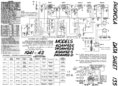 Z40AM62-E ; Electrohome Dominion (ID = 797584) Radio