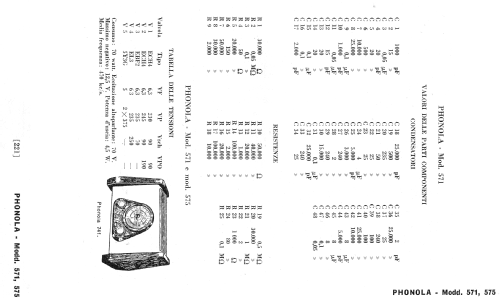 575; Phonola SA, FIMI; (ID = 258374) Radio