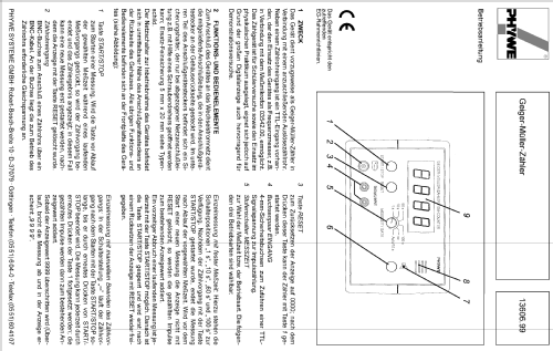 Geiger-Müller-Zähler / GM-Counter Order No. 13606.99; Phywe, Physikalische (ID = 2552726) teaching