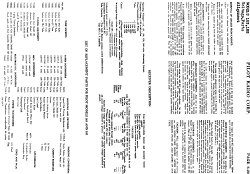185 ; Pilot Electric Mfg. (ID = 596915) Radio