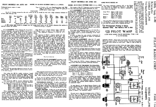 305 ; Pilot Electric Mfg. (ID = 598120) Radio