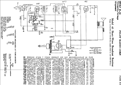 43 ; Pilot Electric Mfg. (ID = 596844) Radio