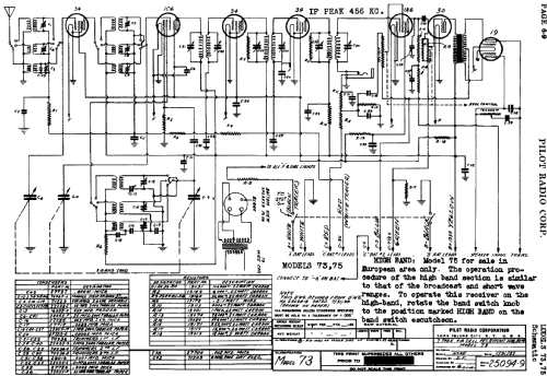 73 ; Pilot Electric Mfg. (ID = 596529) Radio