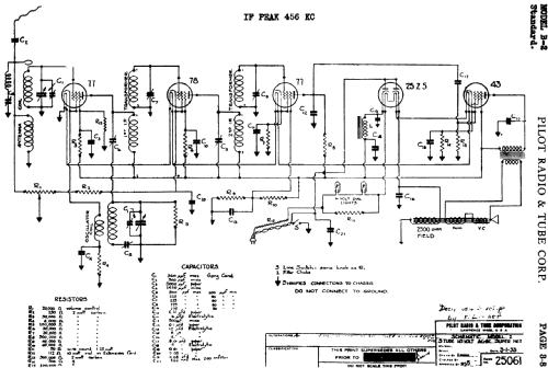 B-2 Standard; Pilot Electric Mfg. (ID = 595651) Radio