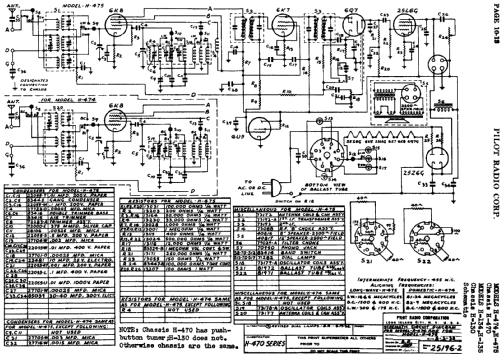 H-135 Ch= H-130; Pilot Electric Mfg. (ID = 601338) Radio