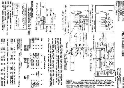 H-135 Ch= H-130; Pilot Electric Mfg. (ID = 601340) Radio