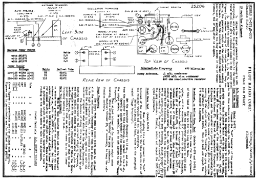 H-372 Ch= H-370; Pilot Electric Mfg. (ID = 316375) Radio