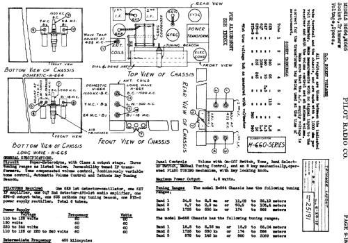 H-664 ; Pilot Electric Mfg. (ID = 600543) Radio