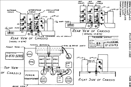 H-875 Ch= H-870; Pilot Electric Mfg. (ID = 601401) Radio