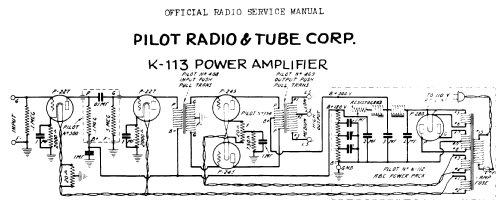 Push-Pull Amplifier K-113; Pilot Electric Mfg. (ID = 3039268) Ampl/Mixer