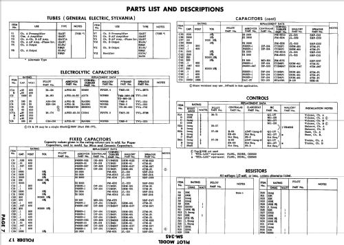 Stereophonic Amplifier SM-245; Pilot Electric Mfg. (ID = 597208) Ampl/Mixer