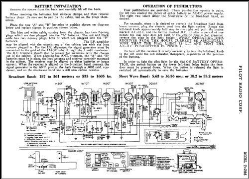 T-286 ; Pilot Electric Mfg. (ID = 477415) Radio