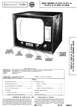 TV-273U; Pilot Electric Mfg. (ID = 2994961) Télévision