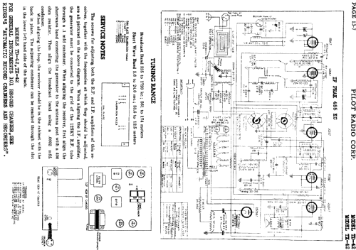 TX-42 ; Pilot Electric Mfg. (ID = 604508) Radio