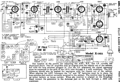 X-1451 ; Pilot Electric Mfg. (ID = 603595) Radio