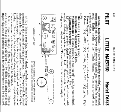 Little Maestro T65/3; Pilot Radio Ltd.; (ID = 555491) Radio